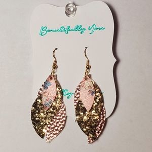 3/$15 Faux Leather Earrings